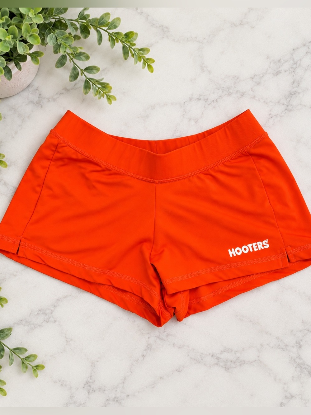 Official Hooters Women’s Orange Uniform Shorts Size Small